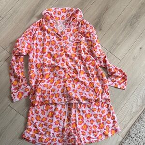 Pink and Orange Leopard Women’s Pajamas
